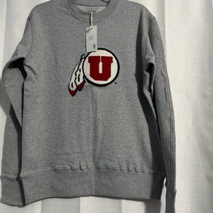 Hillflint NWT unisex small University of Utah gray 3d long sleeve sweatshirt